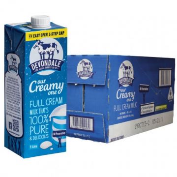Devondale Full Cream Milk 10 x 1L case