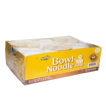 Box of Paldo bowl noodle 