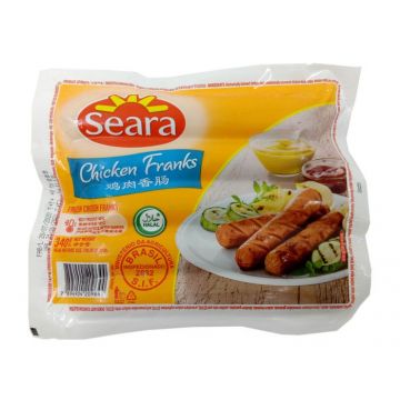 Box of Seara Chicken Franks sausages 